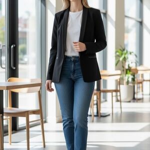 BR Monogram Women's Black Blazer
